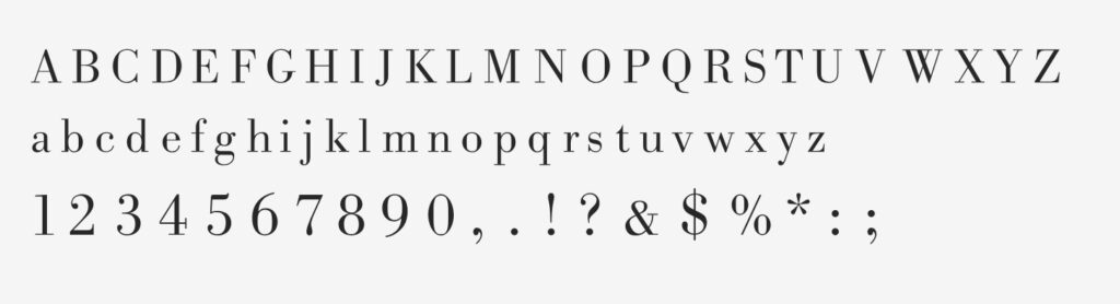 美しいフォント　Bodoni