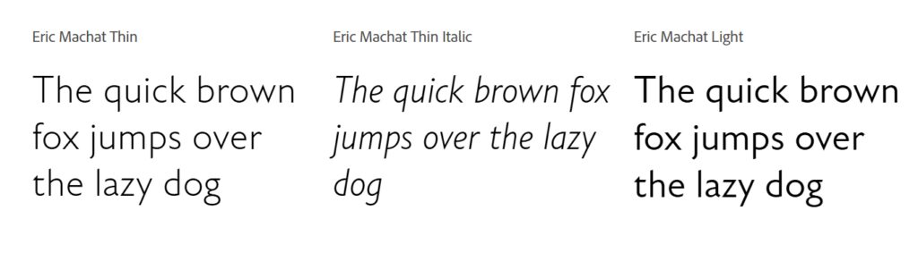 美しいフォント　Eric Machat Script
