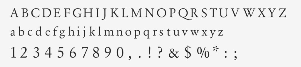 美しいフォント　Garamond