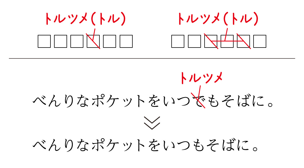校正記号 削除(トル)